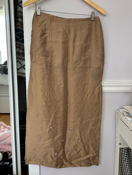 H&M Dresses & Skirts - H&M Brown Embellished Maxi Skirt